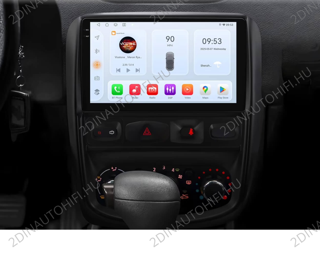 Dacia Duster (2010-2015) Nissan Terrano (2014-2022) 9"-os kijelzős Android Autóhifi fejegység magyar Android rendszerrel Wifi Bluetooth DSP - Image 7